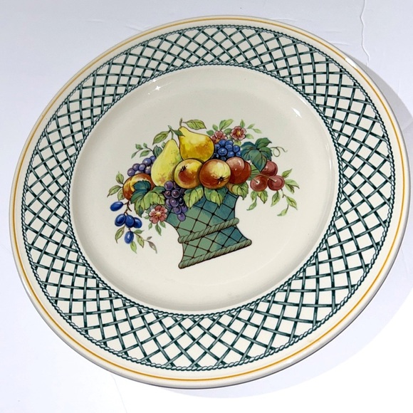 Vintage Villeroy & Boch Lattice‎ Basket 1748 Premium Porcelain Dinner Chop Plate - Picture 8 of 11